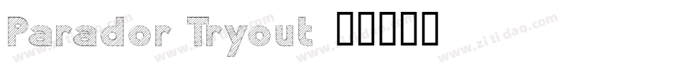 Parador Tryout字体转换
